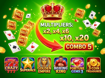A high-end digital representation of a modern online casino with glowing gaming elements