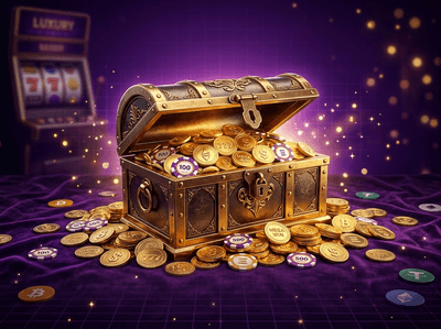 A high-end online casino gaming interface featuring digital cards and chips